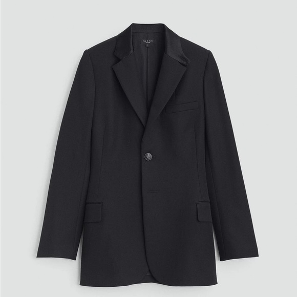 Rag & Bone Laurence Virgin Wool Blazer in Black - Picture 3 of 10